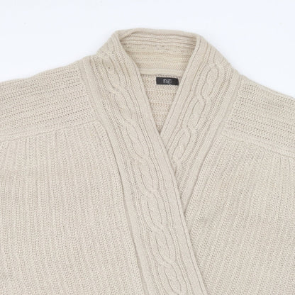 F&F Womens Beige   Jacket Coatigan Size 12
