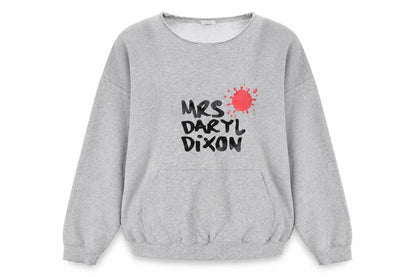 Front view of Gilden women’s grey jumper, size 2XL