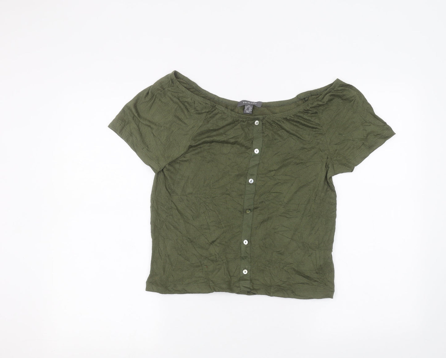 Primark Womens Green   Basic Button-Up Size 4