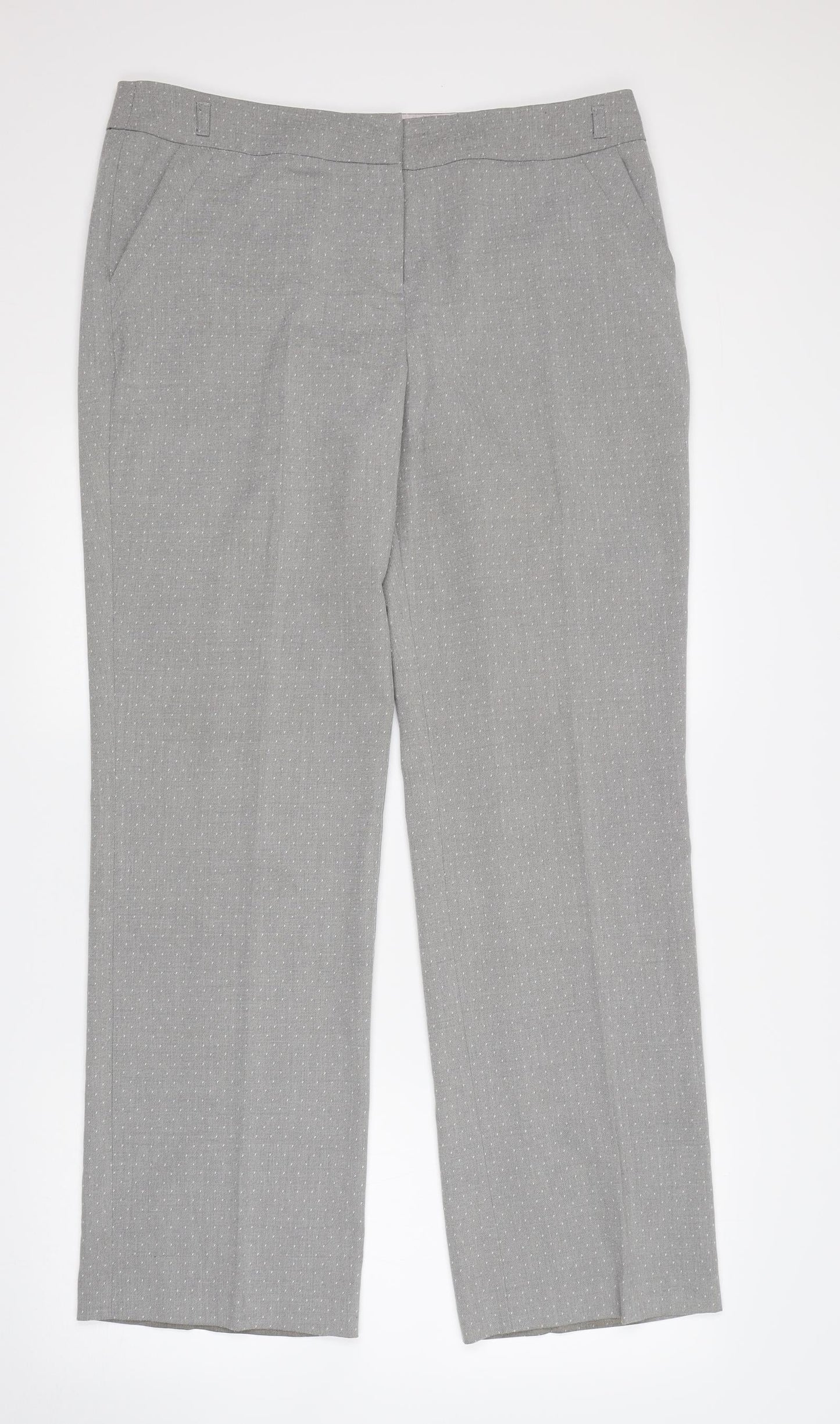 F&F Womens Grey Polka Dot  Trousers  Size 14 L30 in