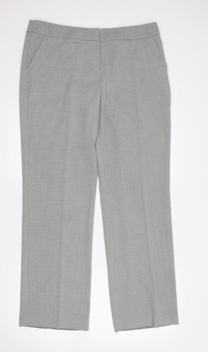 F&F Womens Grey Polka Dot  Trousers  Size 14 L30 in