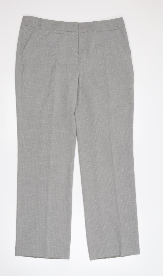F&F Womens Grey Polka Dot  Trousers  Size 14 L30 in