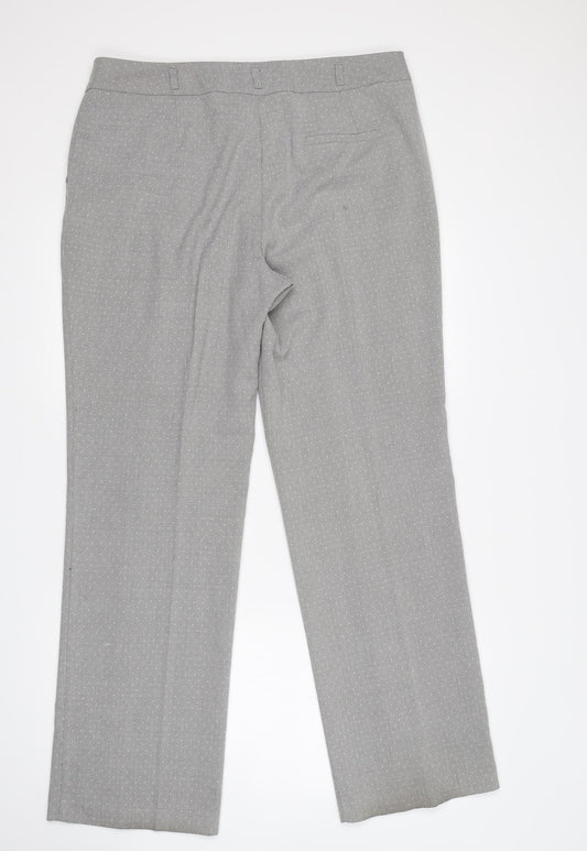 F&F Womens Grey Polka Dot  Trousers  Size 14 L30 in