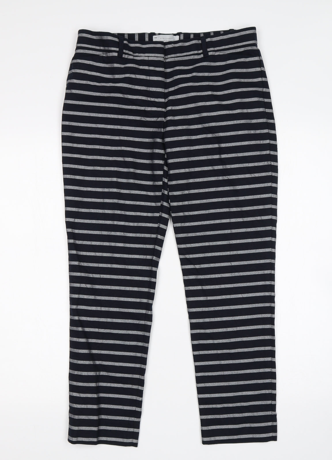 Womens UK Size 6 Gap Slim Fit Cropped Multicoloured Trousers