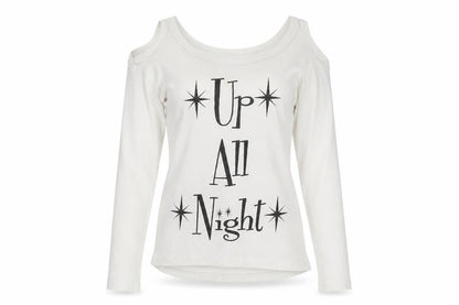 Front view of Awesome women’s white basic t-shirt, size S