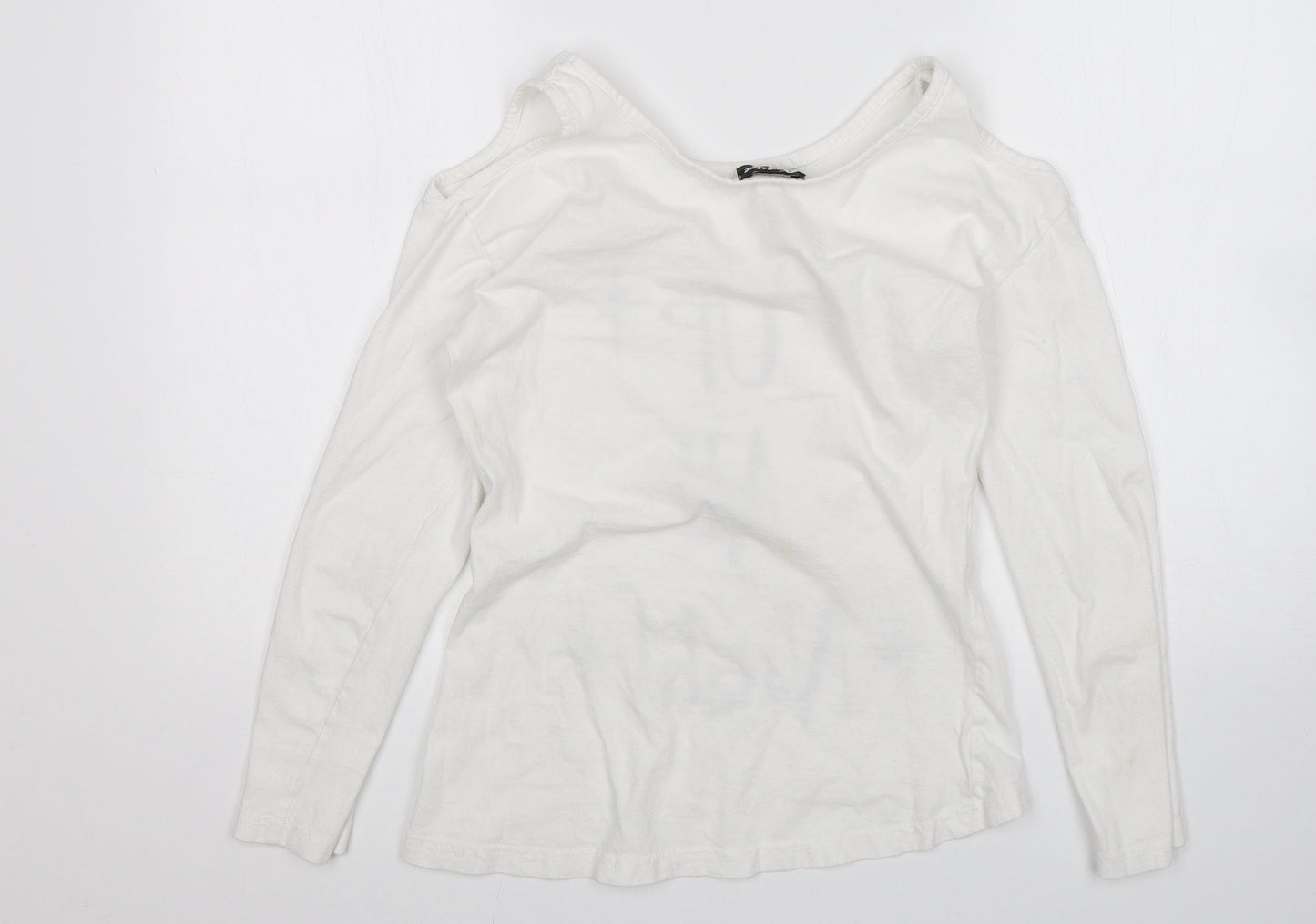 Awesome Womens White   Basic T-Shirt Size S