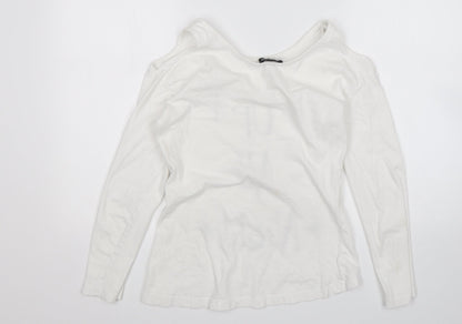 Awesome Womens White   Basic T-Shirt Size S