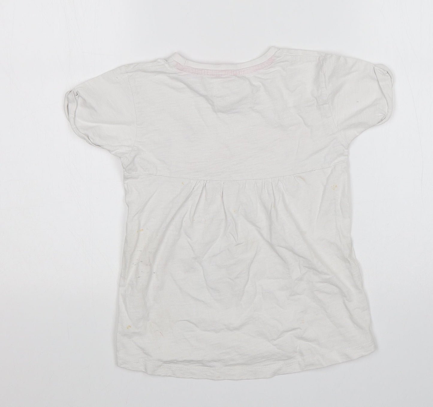 Minnie Minors Girls White   Basic T-Shirt Size 4 Years