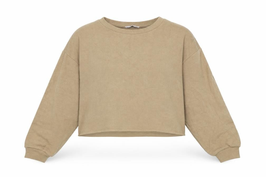 Womens UK Size L Zara Beige Pullover Jumper