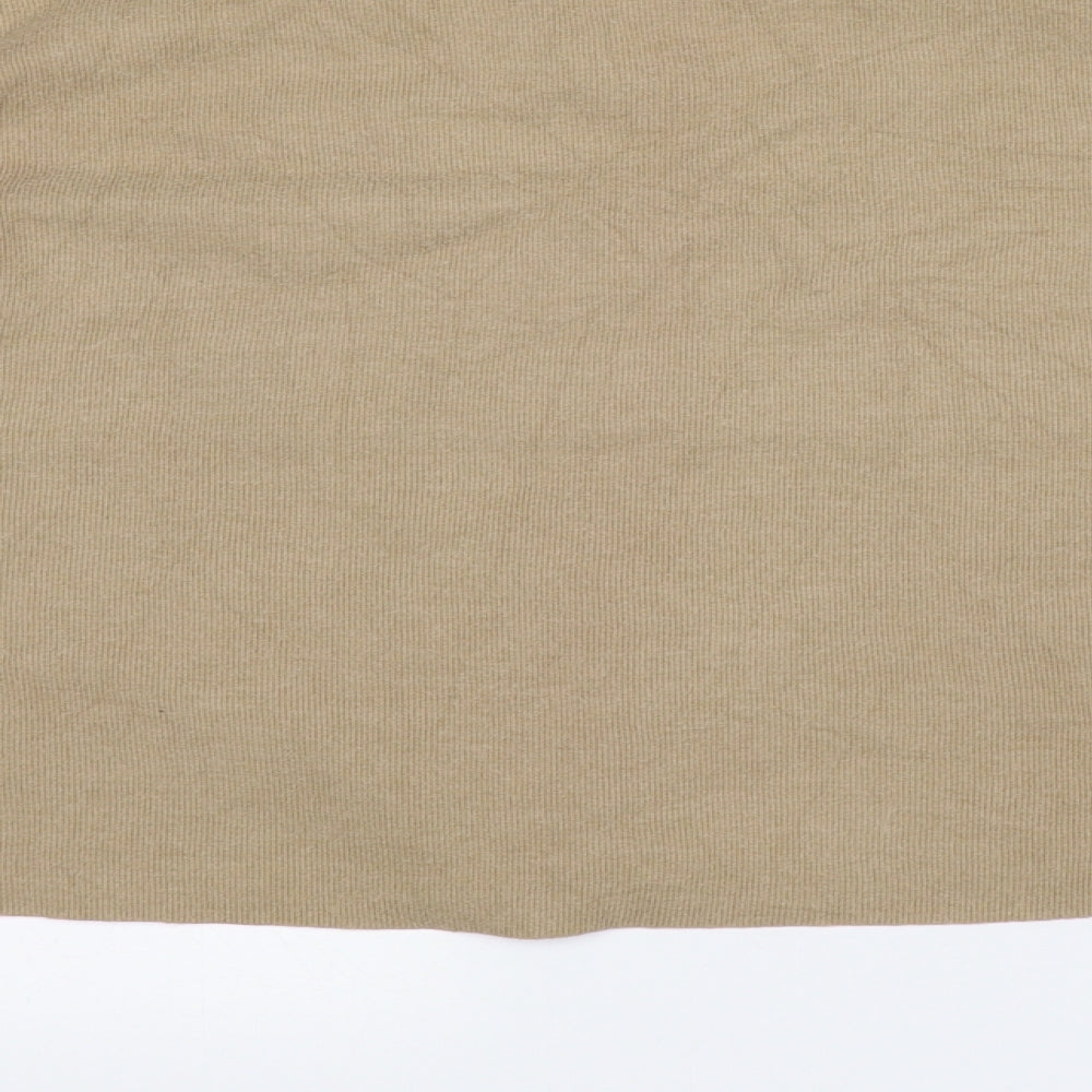 Womens UK Size L Zara Beige Pullover Jumper