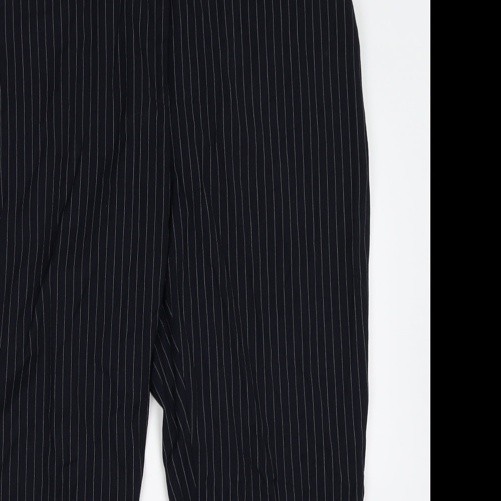New Look  Womens Blue Striped  Trousers  Size 16 L26 in