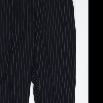 New Look  Womens Blue Striped  Trousers  Size 16 L26 in