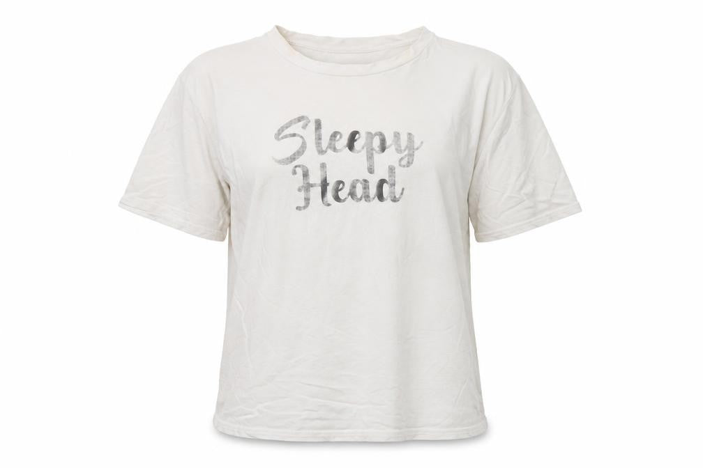 Front view of In the Style women’s white top pyjama top, size UK 8