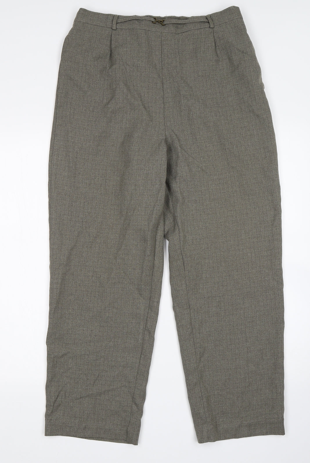 Womens UK Size 14 BM Regular Fit  Green Trousers