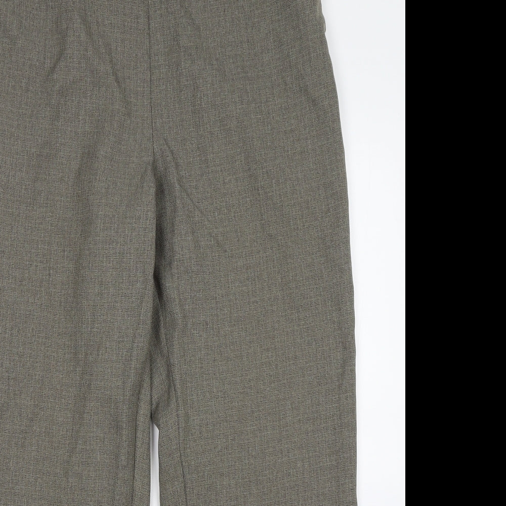 Womens UK Size 14 BM Regular Fit  Green Trousers