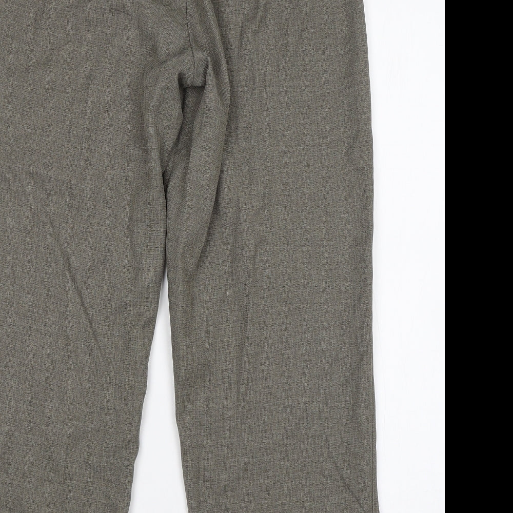 Womens UK Size 14 BM Regular Fit  Green Trousers