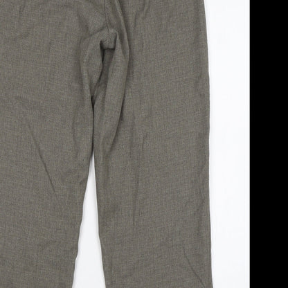 Womens UK Size 14 BM Regular Fit  Green Trousers