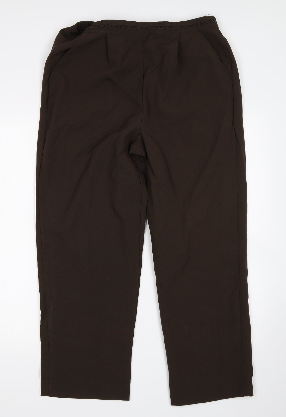 Womens UK Size 14 BM Regular Fit  Brown Trousers