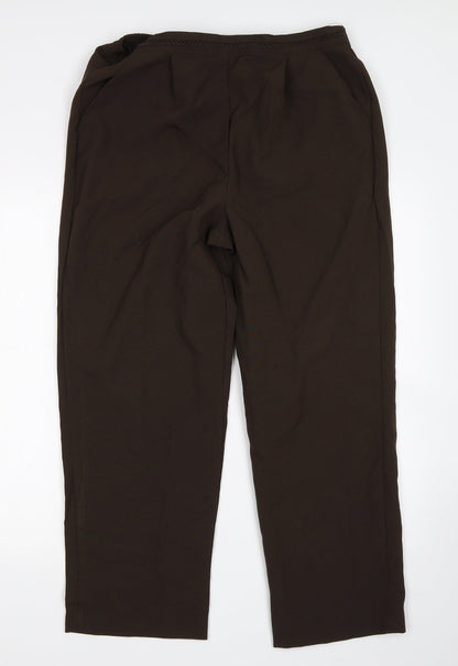 Womens UK Size 14 BM Regular Fit  Brown Trousers