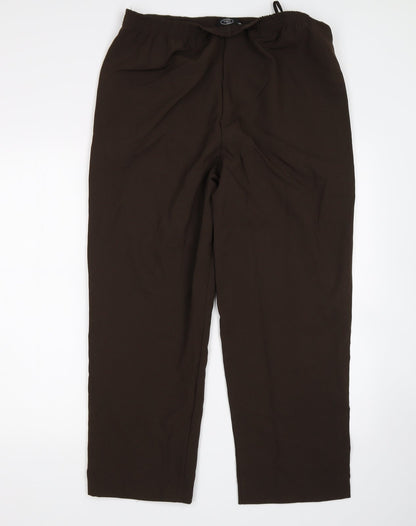 Womens UK Size 14 BM Regular Fit  Brown Trousers