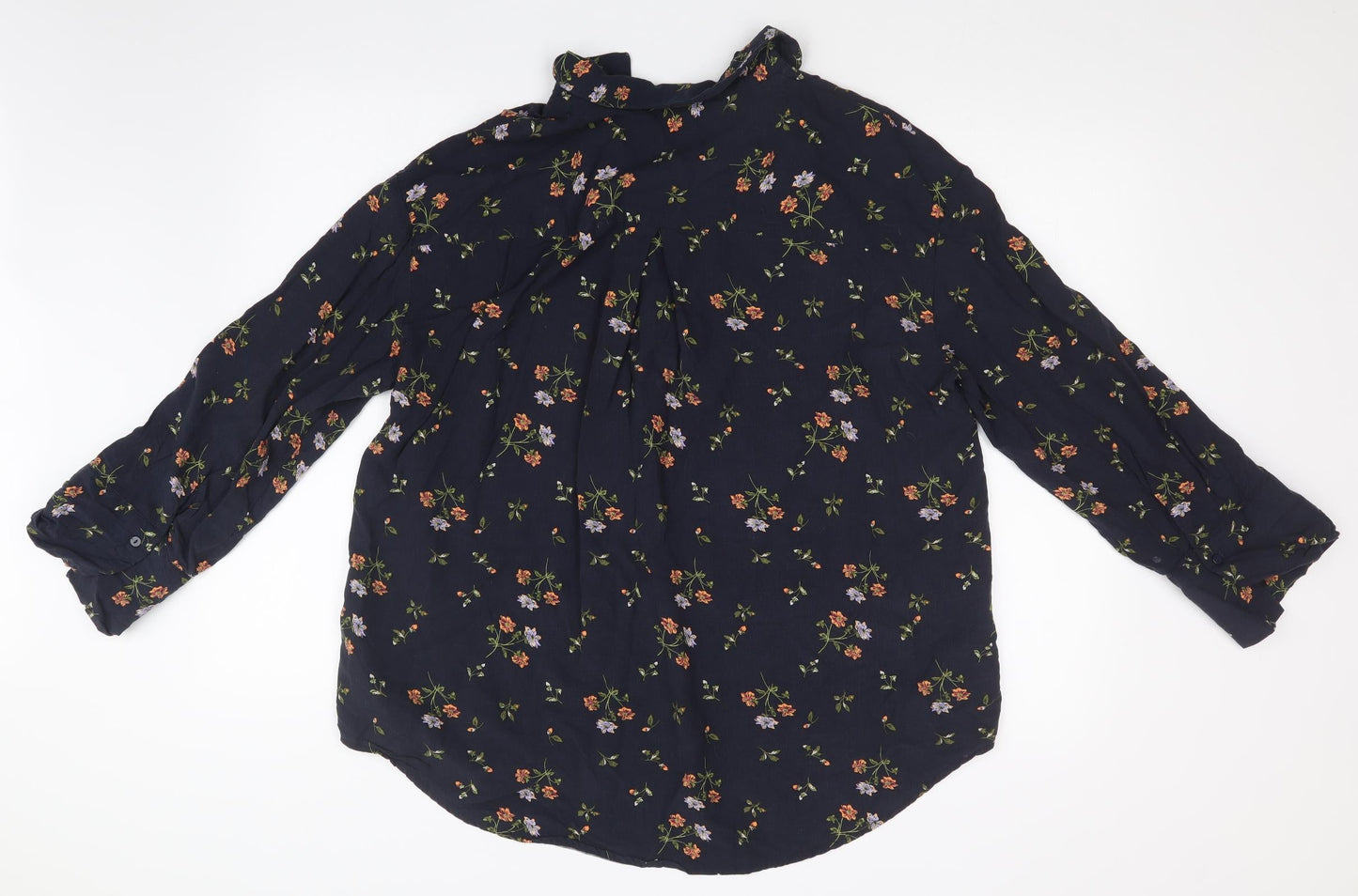Womens UK Size S H&M Blue Basic Blouse