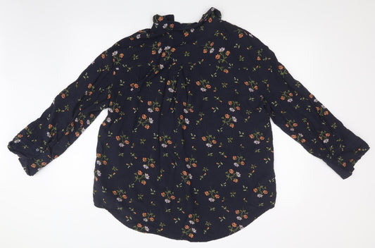 Womens UK Size S H&M Blue Basic Blouse