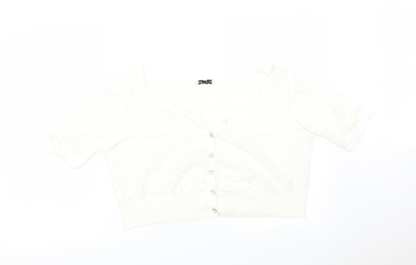 Womens UK Size  Papaya White Cardigan Jumper
