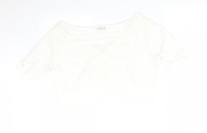 Womens UK Size  Papaya White Cardigan Jumper