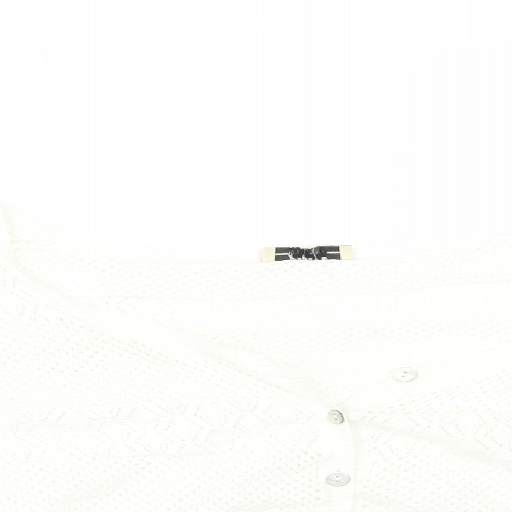 Womens UK Size  Papaya White Cardigan Jumper