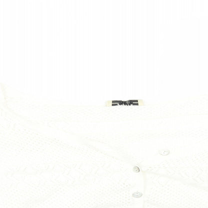Womens UK Size  Papaya White Cardigan Jumper