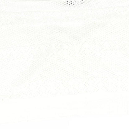 Womens UK Size  Papaya White Cardigan Jumper