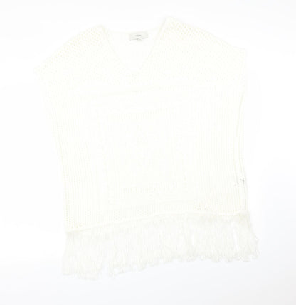 Womens UK Size M NEXT White Basic T-Shirt
