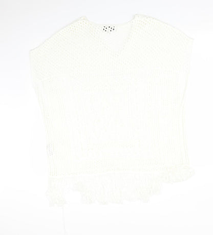 Womens UK Size M NEXT White Basic T-Shirt