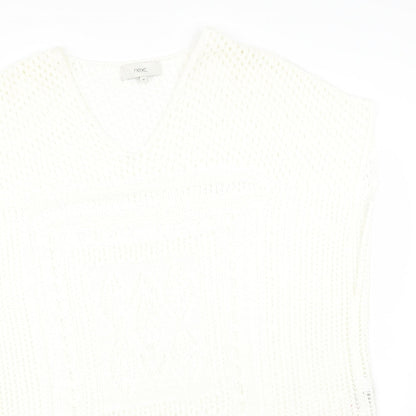 Womens UK Size M NEXT White Basic T-Shirt