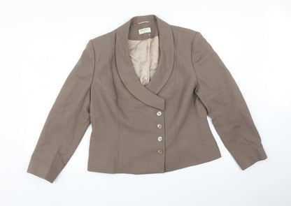 Kaliko Womens Brown Polka Dot  Jacket Suit Jacket Size 16