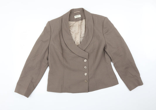 Kaliko Womens Brown Polka Dot  Jacket Suit Jacket Size 16