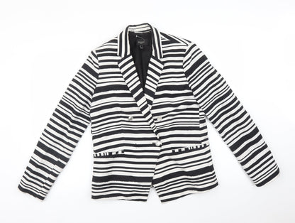 Mango Womens Multicoloured Striped  Jacket Suit Jacket Size L