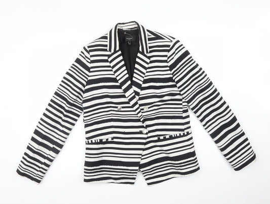 Mango Womens Multicoloured Striped  Jacket Suit Jacket Size L