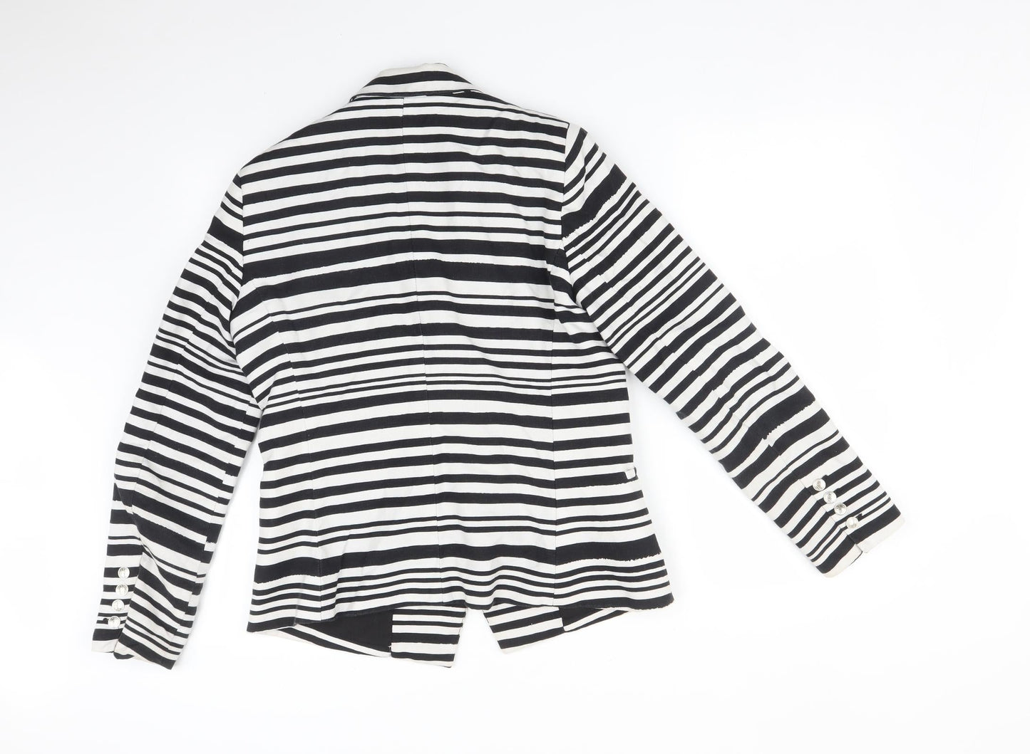 Mango Womens Multicoloured Striped  Jacket Suit Jacket Size L