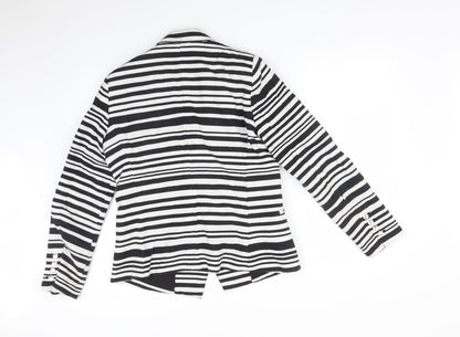 Mango Womens Multicoloured Striped  Jacket Suit Jacket Size L