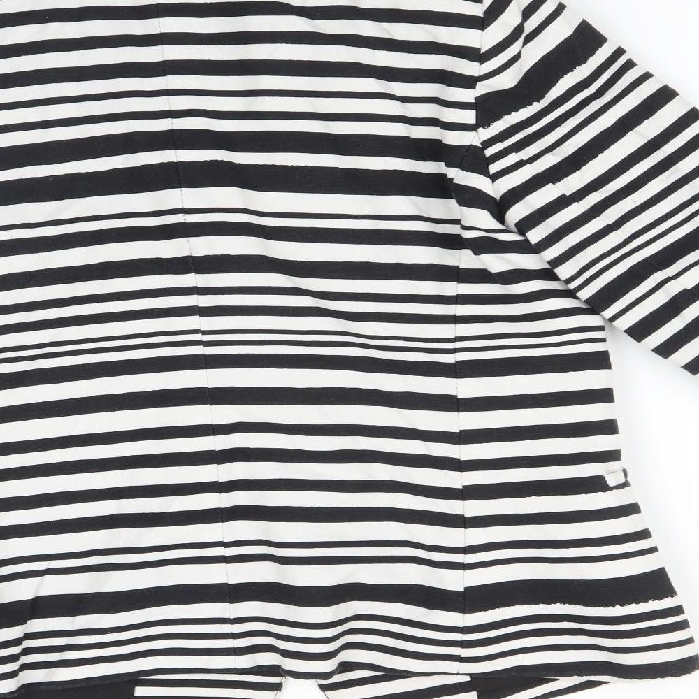 Mango Womens Multicoloured Striped  Jacket Suit Jacket Size L