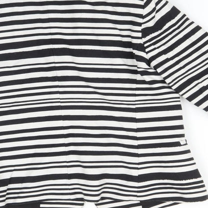 Mango Womens Multicoloured Striped  Jacket Suit Jacket Size L