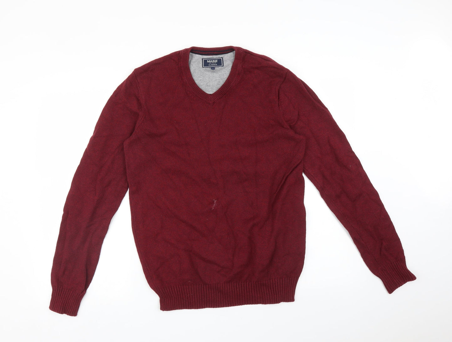 Mens UK Size S Maine Red Pullover Sweatshirt