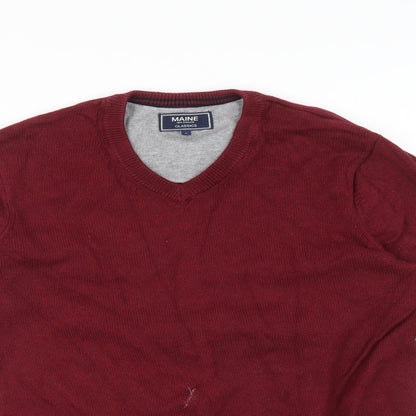 Mens UK Size S Maine Red Pullover Sweatshirt
