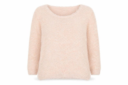 Front view of F&F women’s pink pullover sweatshirt, size UK 14