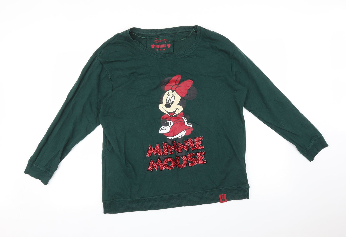 Womens UK Size 14 Disney Green Pullover Sweatshirt