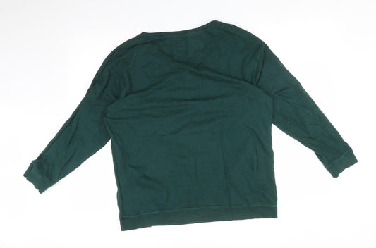 Womens UK Size 14 Disney Green Pullover Sweatshirt