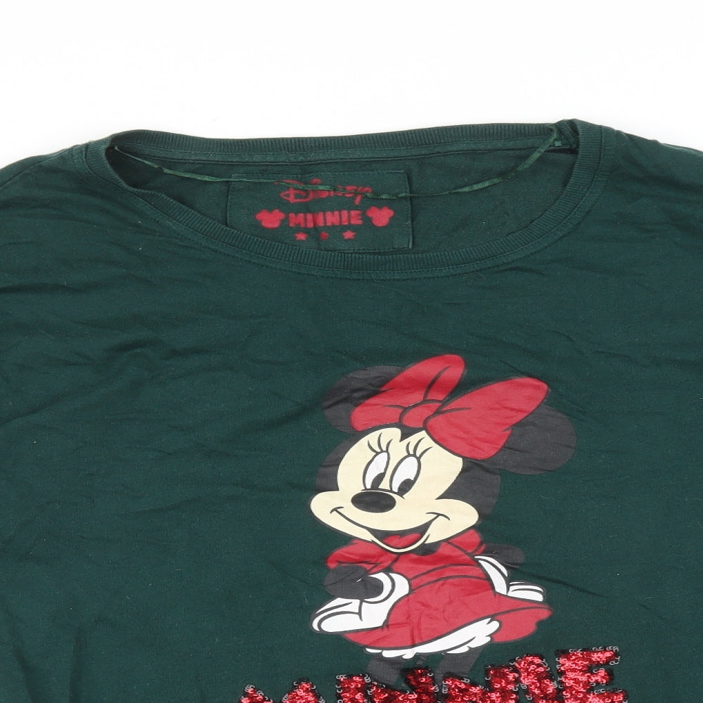 Womens UK Size 14 Disney Green Pullover Sweatshirt