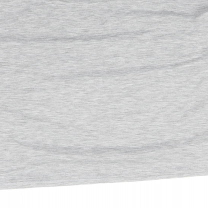 Brand and care label for New Look girls’ multicoloured striped pullover sweatshirt, size L