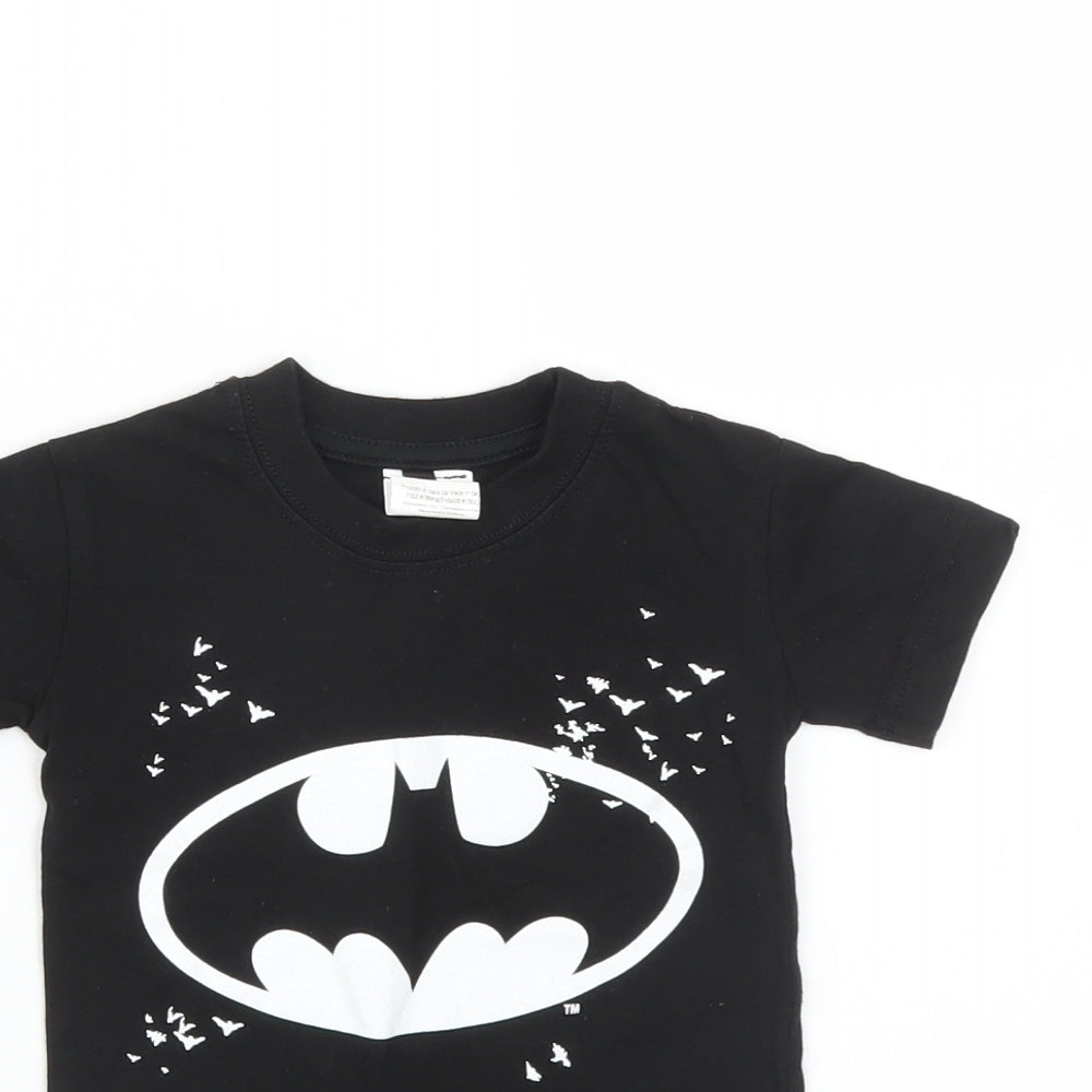 Batman Boys Black   Basic T-Shirt Size 2 Years